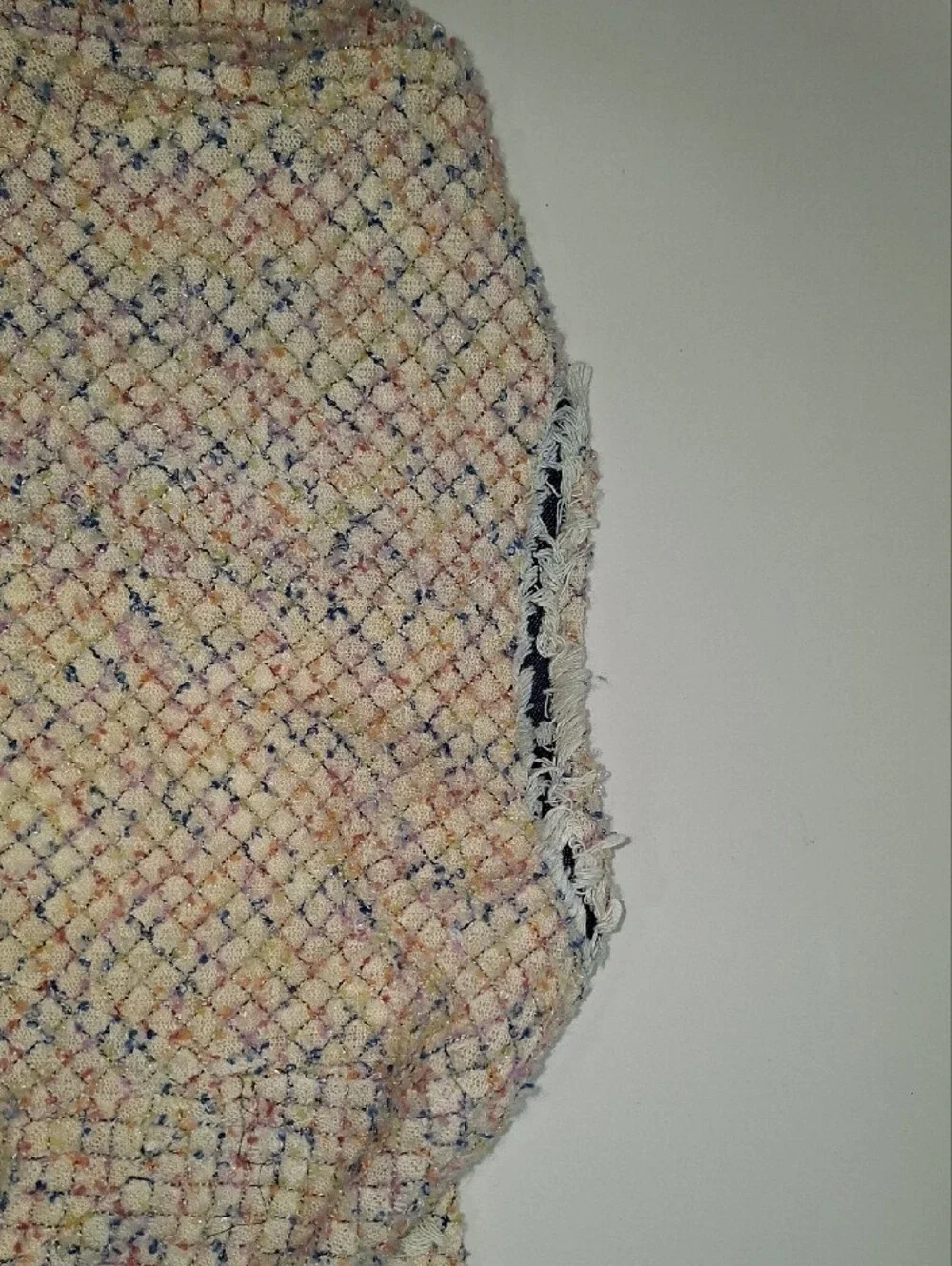 Ladies Multi Tweed Jacket with Navy Trim